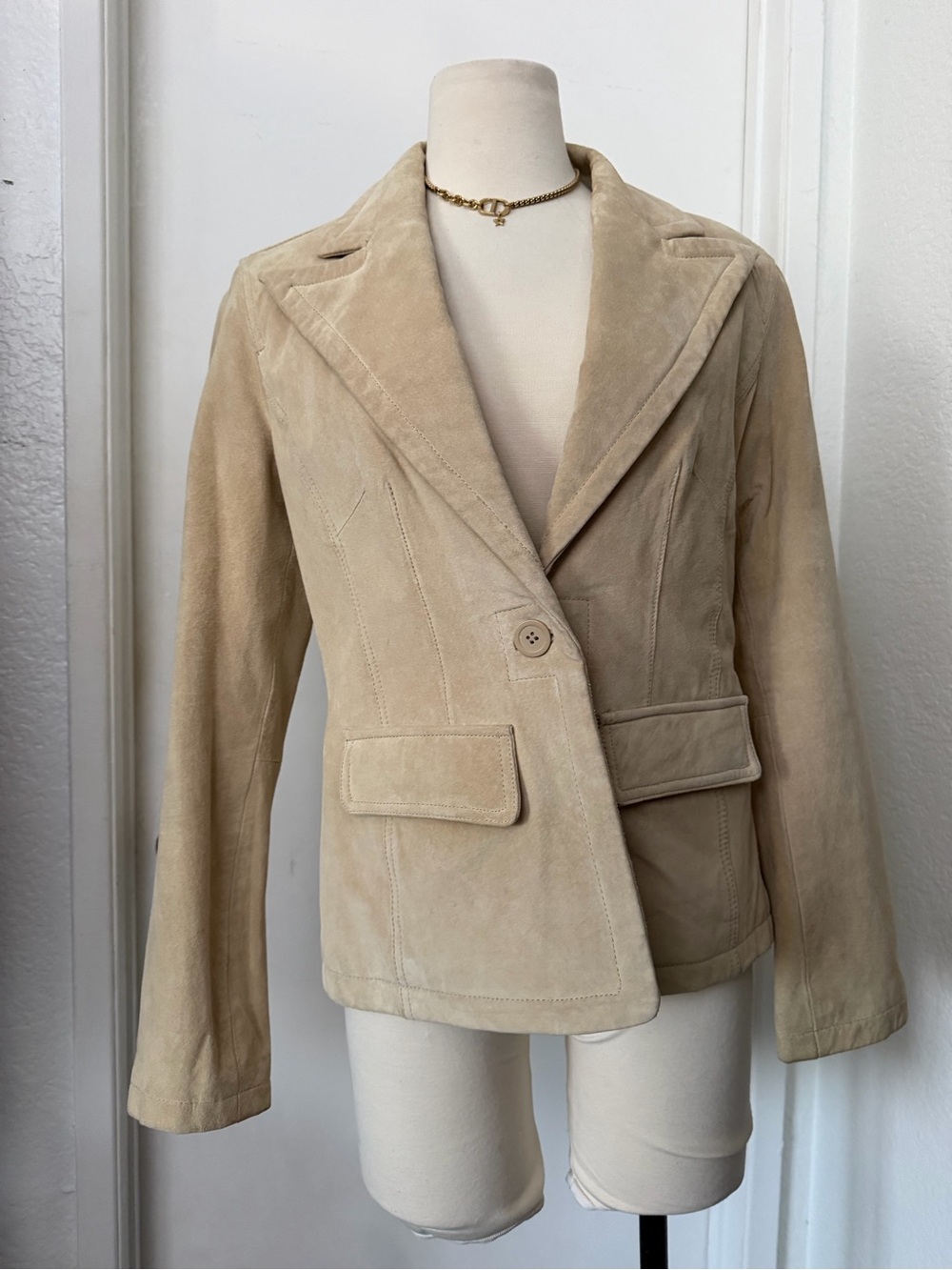 Vintage ADLER Beige Suede leather Jacket